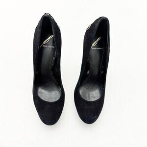 Brian Atwood Fashina Platform Pump Silver Plated Stiletto Heel Accent Size 6